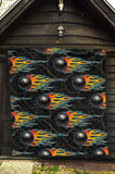 Bowling Balls Flame Pattern Premium Quilt