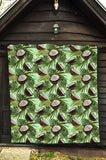 Coconut Pattern Print Design 02 Premium Quilt