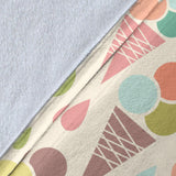 Ice Cream Cone Pattern Premium Blanket