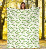 Green Peas Pattern Print Design 04 Premium Blanket