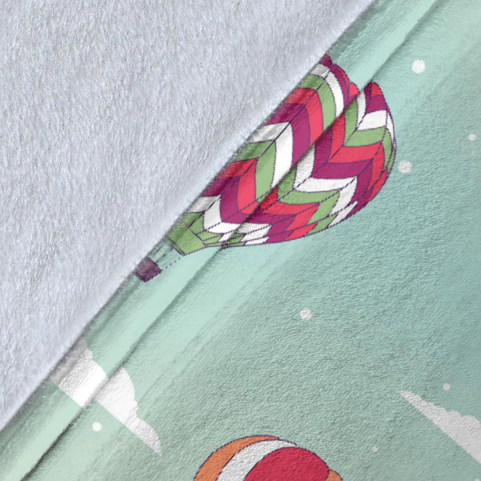 Hot Air Balloon Design Pattern Premium Blanket