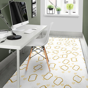 Bread Toast Pattern Print Design 01 Area Rug