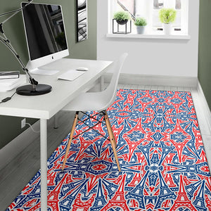 Eiffel Tower Pattern Print Design 02 Area Rug
