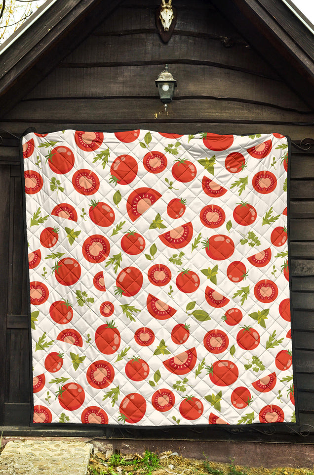Tomato Pattern Premium Quilt