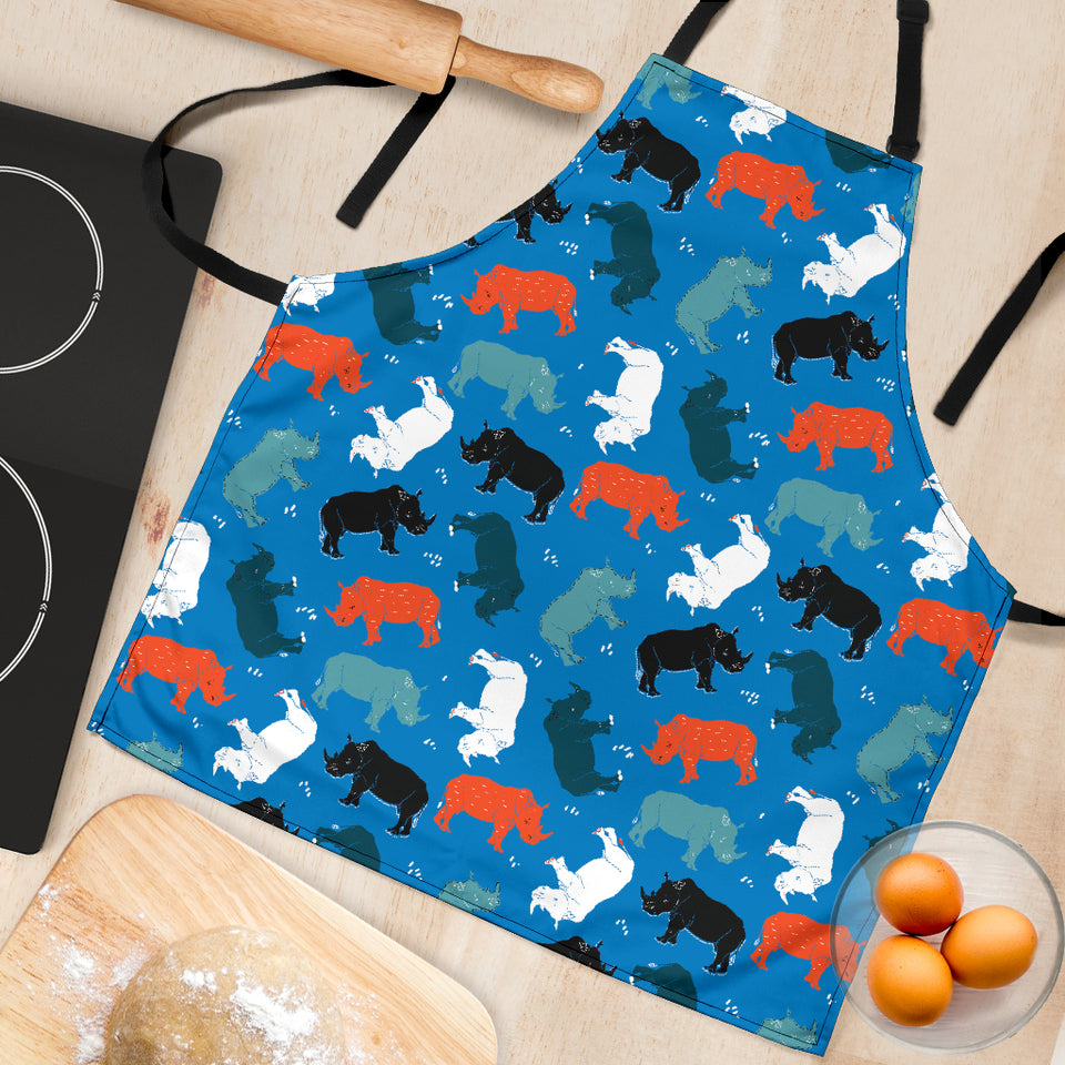 Colorful Rhino Pattern Adjustable Apron