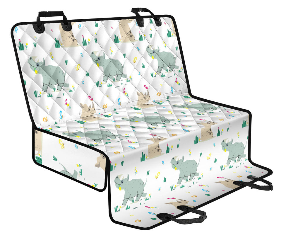 Cute Rhino Pattern Dog Car Seat Covers