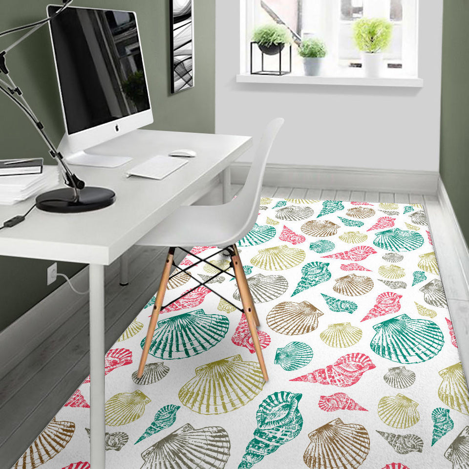 Colorful Shell Pattern Area Rug