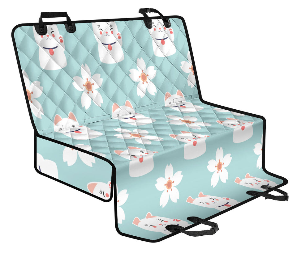 Maneki Neko Lucky Cat Sakura Dog Car Seat Covers