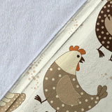 Cute Rooster Chicken Cock Premium Blanket