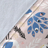 Cute Peacock Pattern Premium Blanket