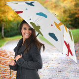Airplane Star Cloud Colorful Umbrella