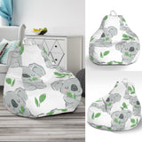 Hand Drawn Koala Leaves Pattern Bean Bag Cover
