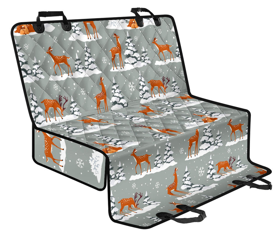 Beautiful Deers Winter Christmas Dog Car Seat Covers