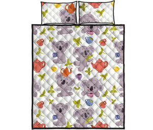 Cute koalas teapots tea Quilt Bed Set