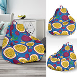 Passion Fruit Blue Background Bean Bag Cover