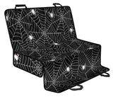 Spider Web Design Pattern Black Background White Cobweb Dog Car Seat Covers