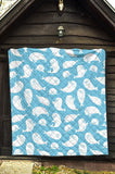 Cute White Sea Lion Seals Pattern Premium Quilt