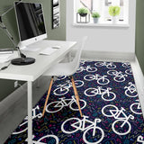 Bicycle Pattern Print Design 03 Area Rug