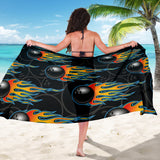 Bowling Balls Flame Pattern Sarong