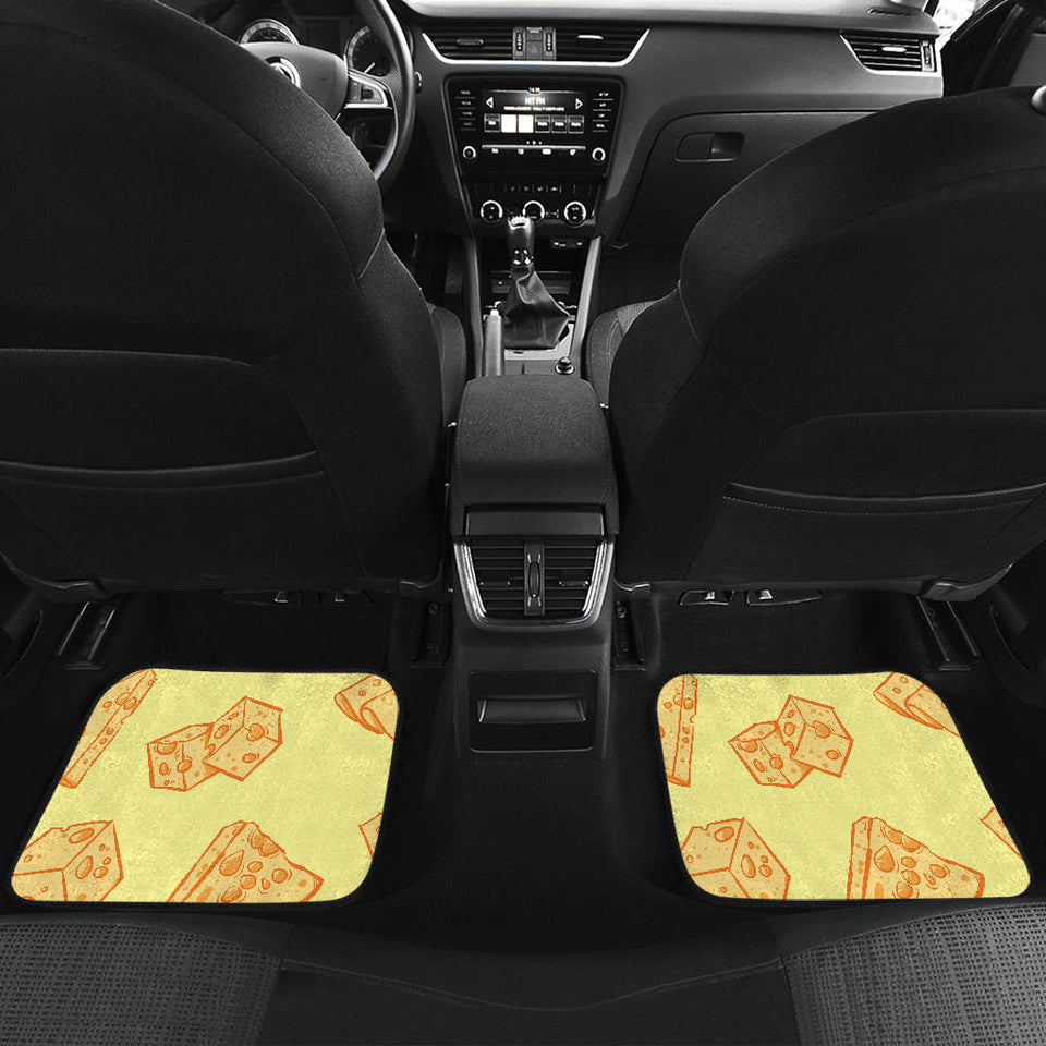 Cheese Design Pattern Front And Back Car Mats