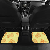 Cheese Design Pattern Front And Back Car Mats