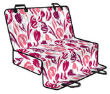Pink Sketch Tulip Pattern Dog Car Seat Covers