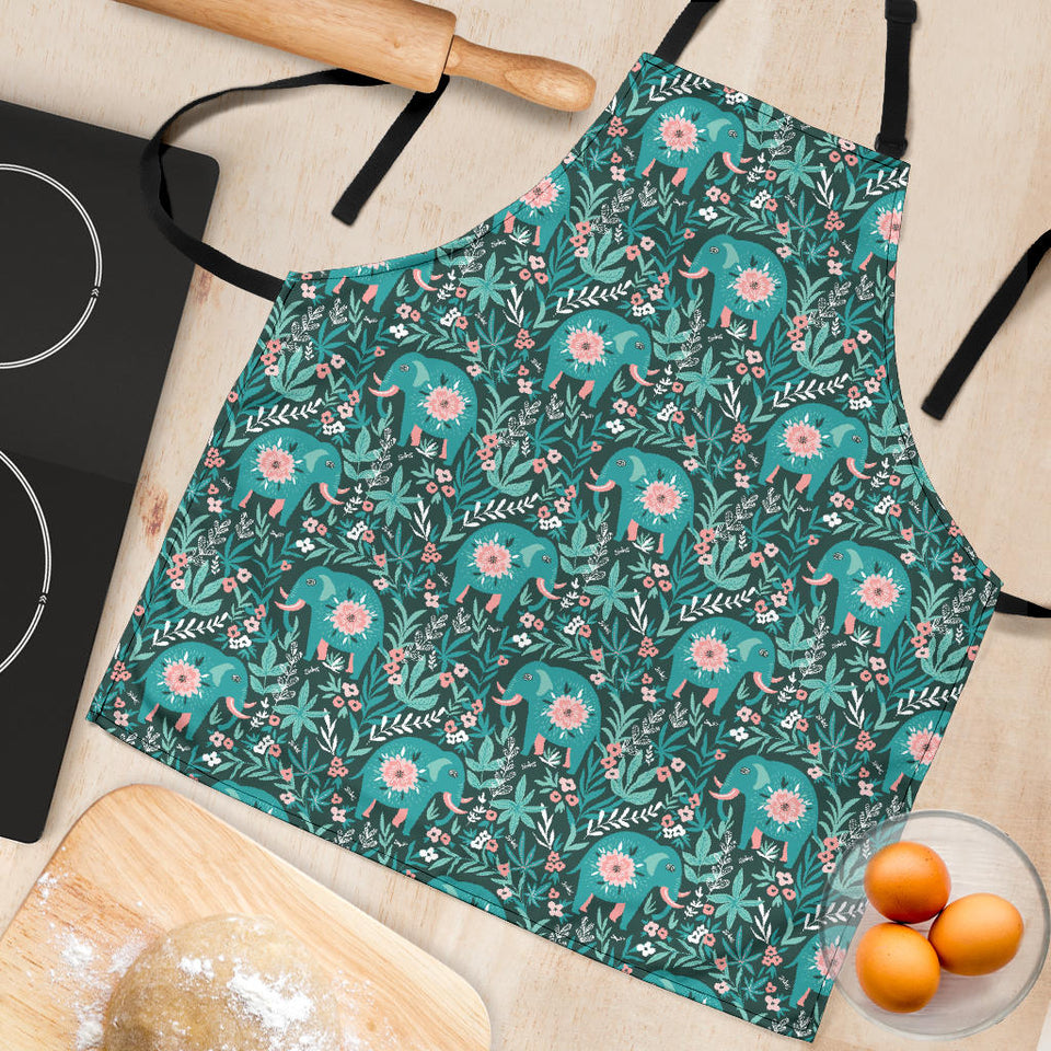 Elephants Jungle Pattern Adjustable Apron