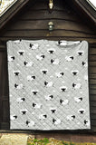 Sheep Polka Dot Cloud Pattern Premium Quilt.