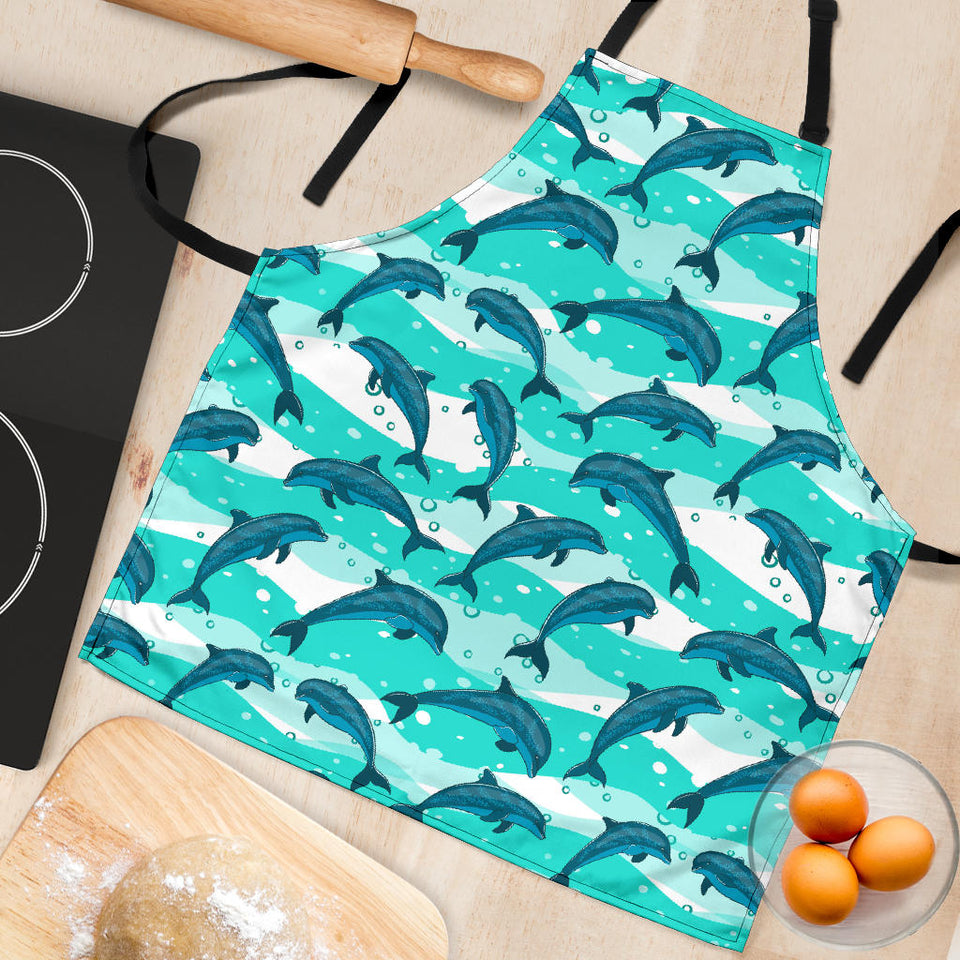 Dolphin Sea Pattern Adjustable Apron