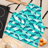 Dolphin Sea Pattern Adjustable Apron
