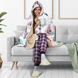 Butterfly Pattern Hooded Blanket