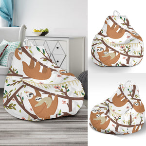 Sloths Hanging On The Tree Pattern Bean Bag Cover