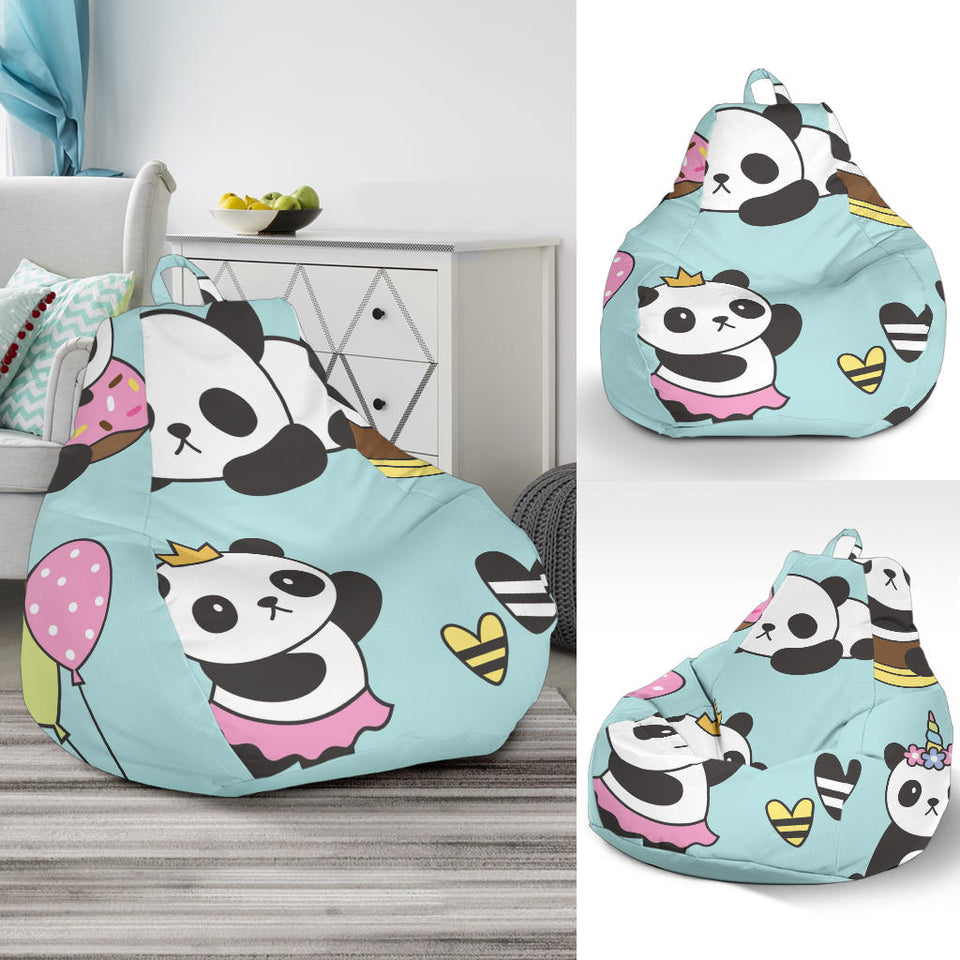 Cute Baby Panda Pattern Bean Bag Cover