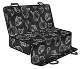 Garlic Pattern Black Background Dog Car Seat Covers