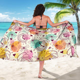 Clock Butterfly Pattern Sarong