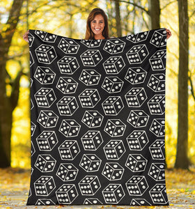 Dice Pattern Print Design 01 Premium Blanket