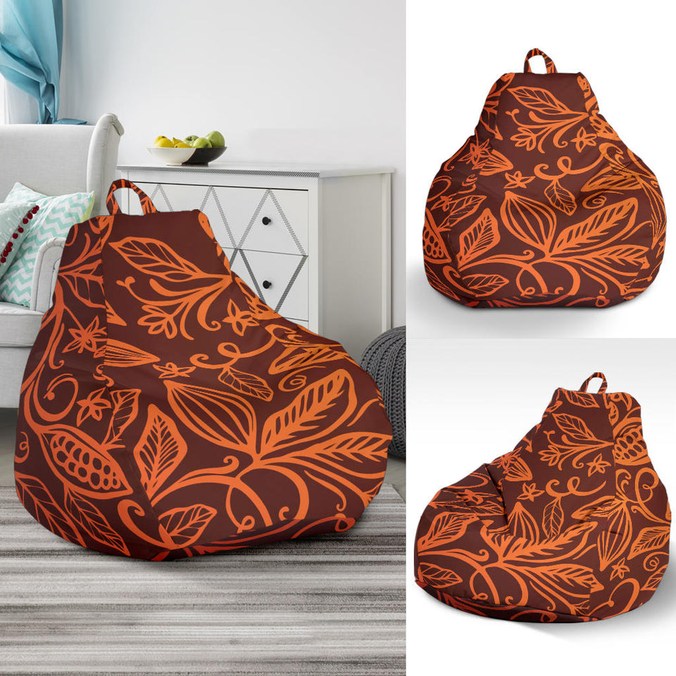 Cocoa Beans Tribal Polynesian Pattern Bean Bag Cover