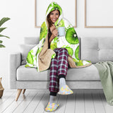 Watercolor Kiwi Pattern Hooded Blanket