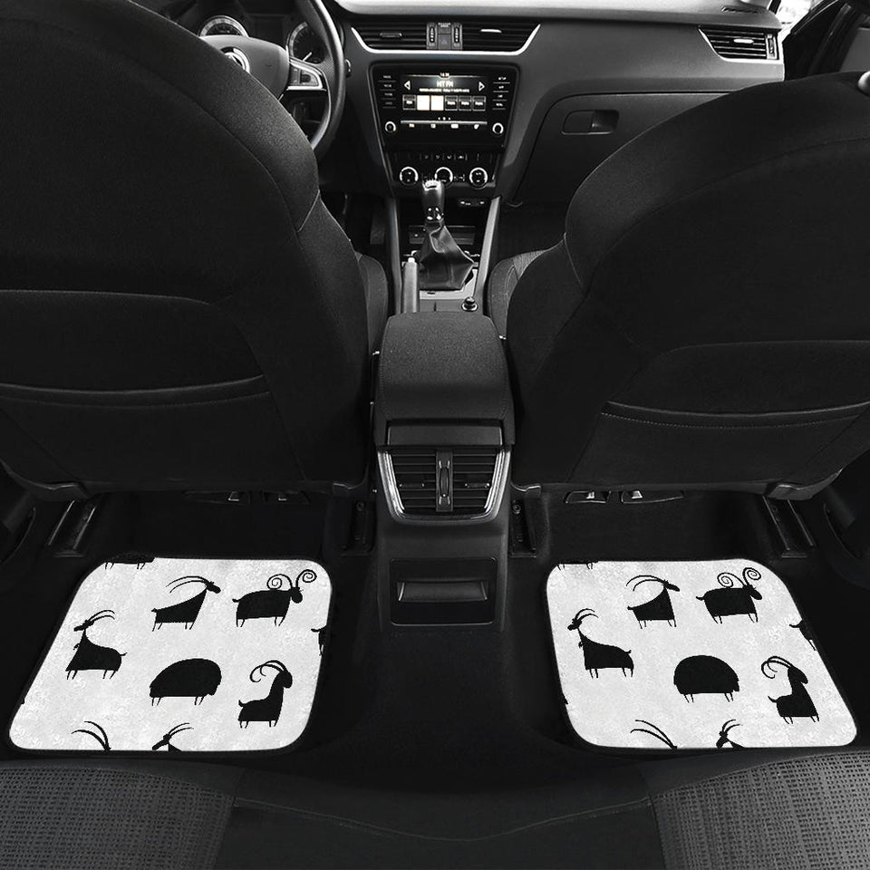 Goat Ram Pattern Front And Back Car Mats