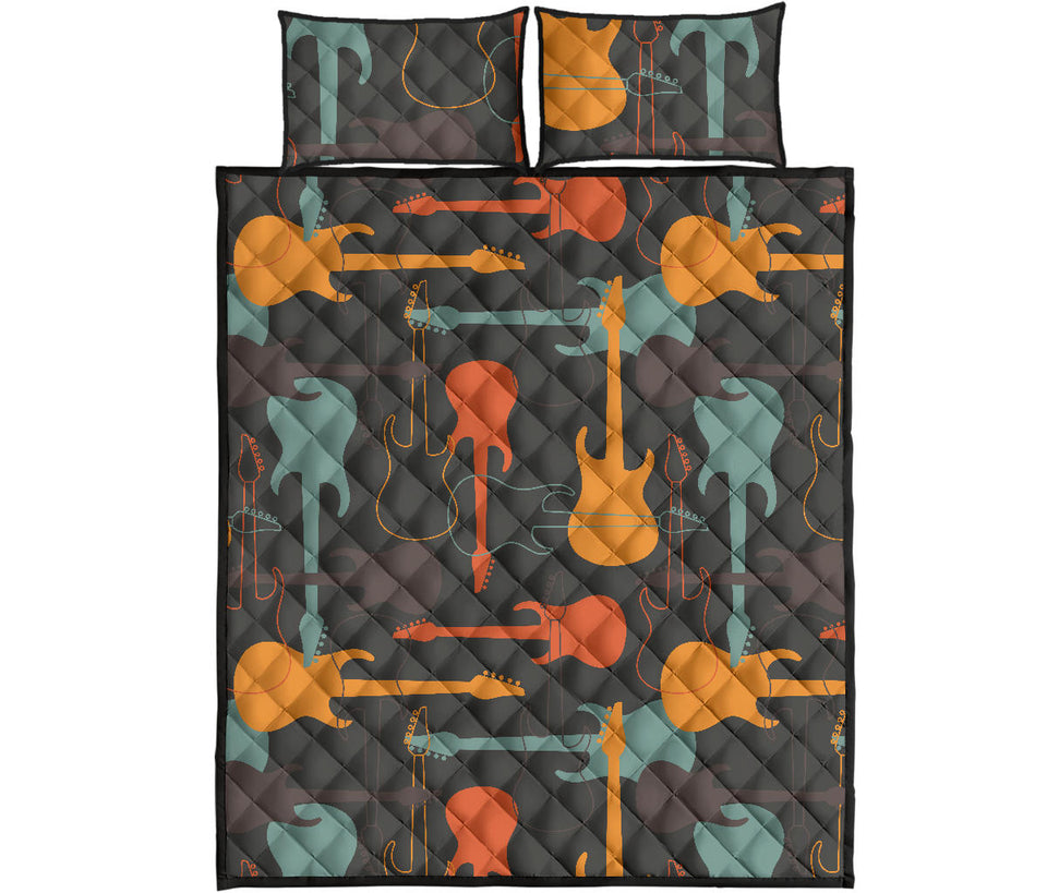 electric guitars pattern Quilt Bed Set