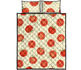 Tomato dot background Quilt Bed Set