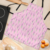 Lavender Pattern Pink Background Adjustable Apron