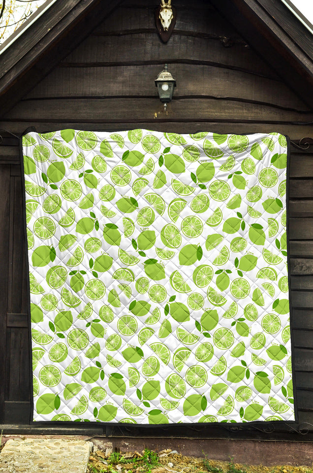 Lime Design Pattern Premium Quilt