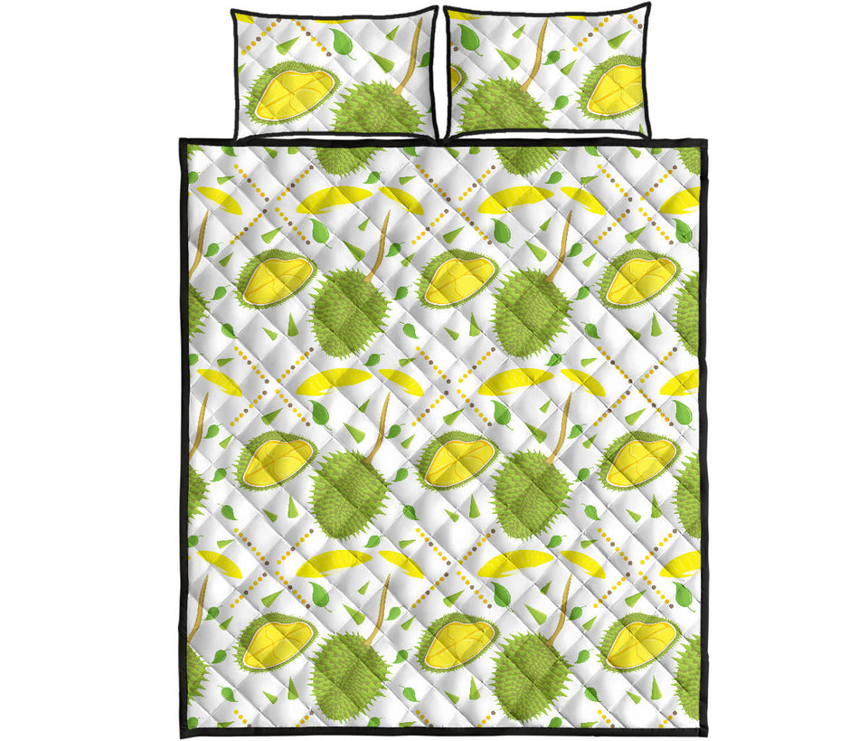 Durian pattern background Quilt Bed Set