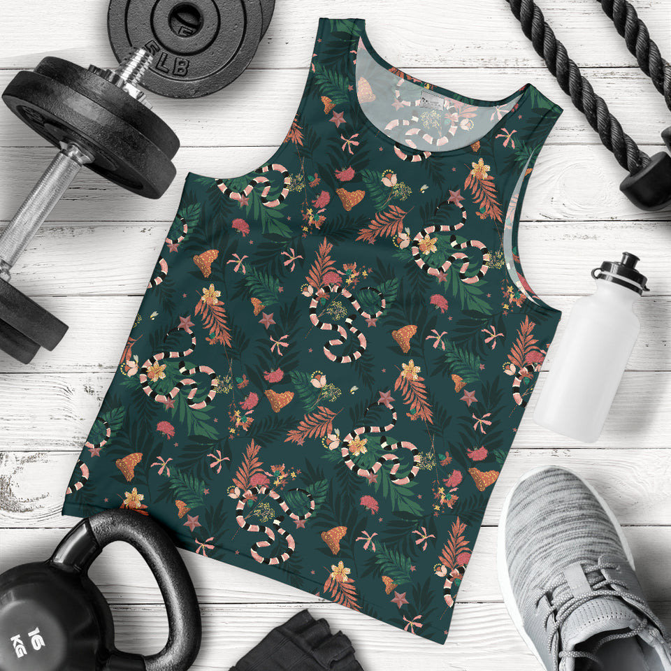Snake forest pattern Men Tank Top
