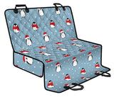 Cute Penguin Christmas Snow Pattern Dog Car Seat Covers