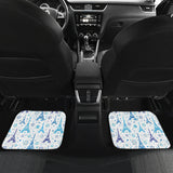 Eiffel Tower Pattern Print Design 01 Front and Back Car Mats