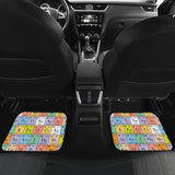Chemistry Periodic Table Pattern Print Design 01 Front and Back Car Mats