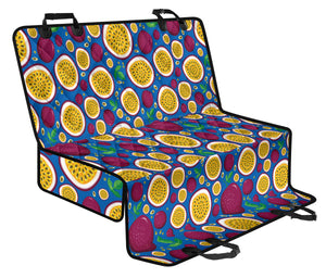 Passion Fruit Blue Background Dog Car Seat Covers
