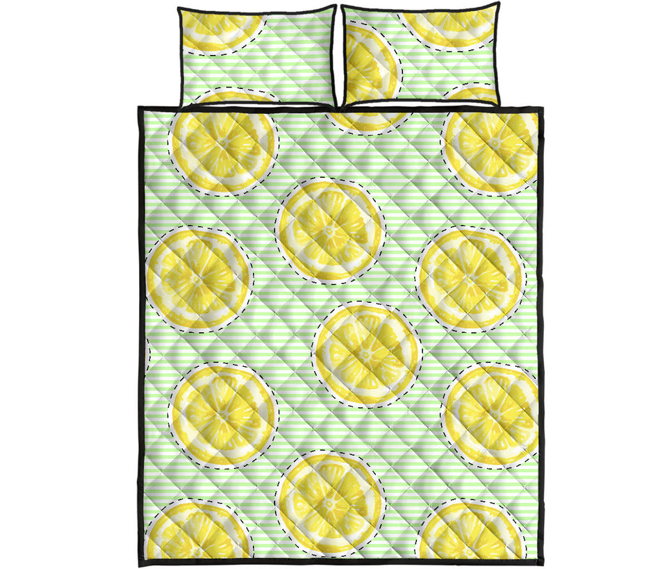 slice of lemon pattern Quilt Bed Set